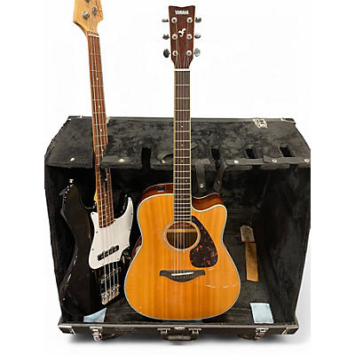 Used Yamaha FGX730SC Natural Acoustic Electric Guitar