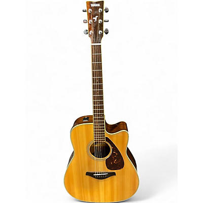 Used Yamaha FGX730SC Natural Acoustic Electric Guitar