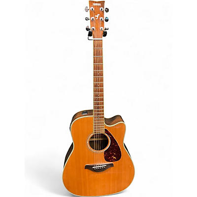 Used Yamaha FGX730SC Natural Acoustic Electric Guitar