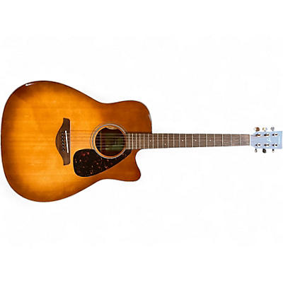 Used Yamaha FGX800C 2 Color Sunburst Acoustic Electric Guitar