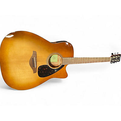 Used Yamaha FGX800C 2 Color Sunburst Acoustic Electric Guitar