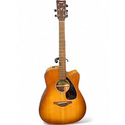Used Yamaha FGX800C 2 Color Sunburst Acoustic Electric Guitar