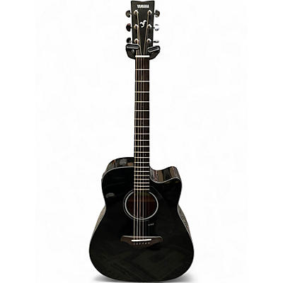Used Yamaha FGX800C Black Acoustic Electric Guitar