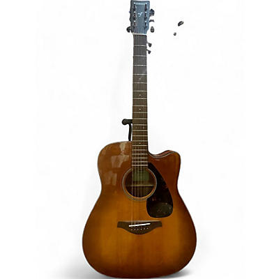 Yamaha Used Yamaha FGX800C Brown Sunburst Acoustic Electric Guitar