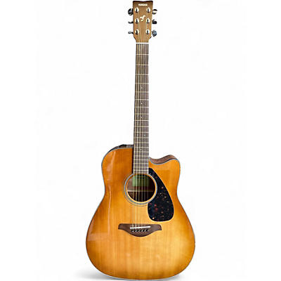 Used Yamaha FGX800C Sandburst Acoustic Electric Guitar