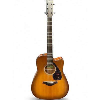 Used Yamaha FGX800C Vintage Natural Acoustic Electric Guitar