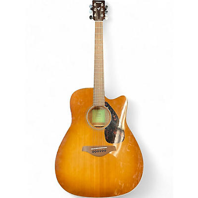 Yamaha Used Yamaha FGX800C sunburst Acoustic Electric Guitar