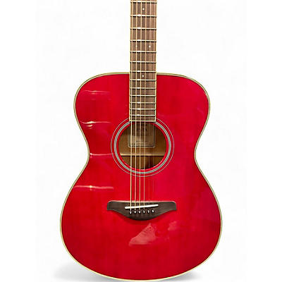 Used Yamaha FS-TA Crimson Red Trans Acoustic Electric Guitar