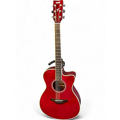 Yamaha Used Yamaha FSC-TA TransAcoustic Concert Cutaway Ruby Red Acoustic Electric Guitar