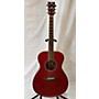 Used Yamaha Used Yamaha FSTA TransAcoustic Concert Red Acoustic Electric Guitar Red