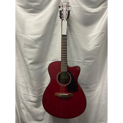 Yamaha Used Yamaha FSX800C Candy Apple Red Acoustic Electric Guitar