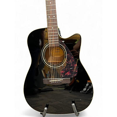 Used Yamaha FX335 Black Acoustic Electric Guitar