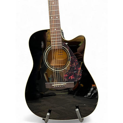 Used Yamaha FX335 Black Acoustic Electric Guitar Black
