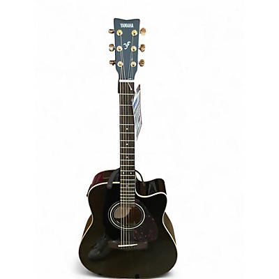 Used Yamaha FX335C Black Acoustic Electric Guitar