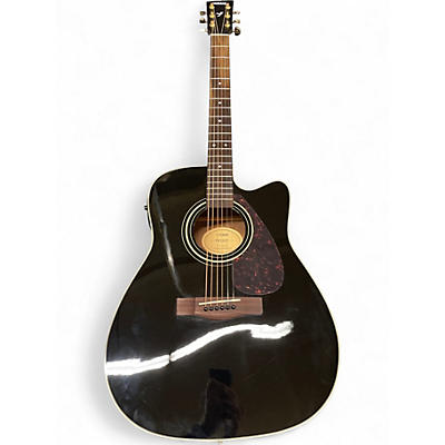 Used Yamaha FX335C Black Acoustic Electric Guitar