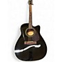 Used Yamaha FX335C Black Acoustic Electric Guitar Black