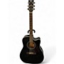 Used Yamaha FX335C Black Acoustic Electric Guitar Black