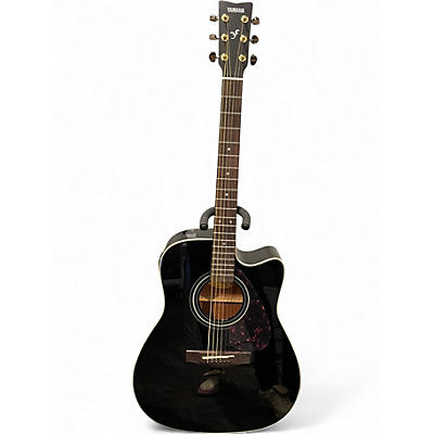 Used Yamaha FX335C Black Acoustic Electric Guitar