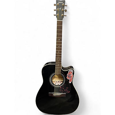 Used Yamaha FX335C Black Acoustic Electric Guitar