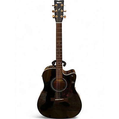 Used Yamaha FX335C Black Acoustic Electric Guitar
