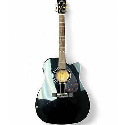 Used Yamaha FX335C Black Acoustic Electric Guitar
