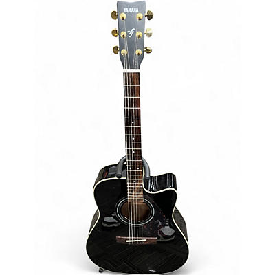 Used Yamaha FX335C Black Acoustic Electric Guitar
