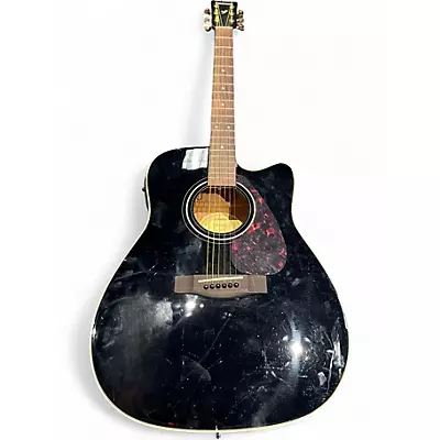 Used Yamaha FX335C Black Acoustic Electric Guitar