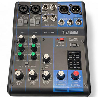 Used Yamaha MG06 Unpowered Mixer