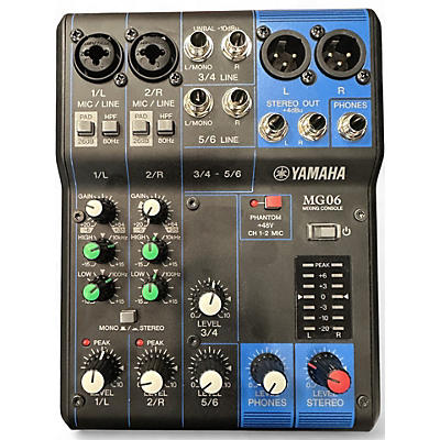 Used Yamaha MG06 Unpowered Mixer