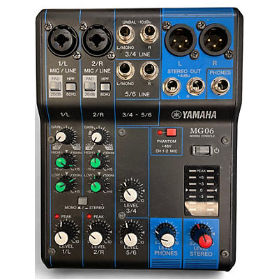 Used Yamaha MG06 Unpowered Mixer