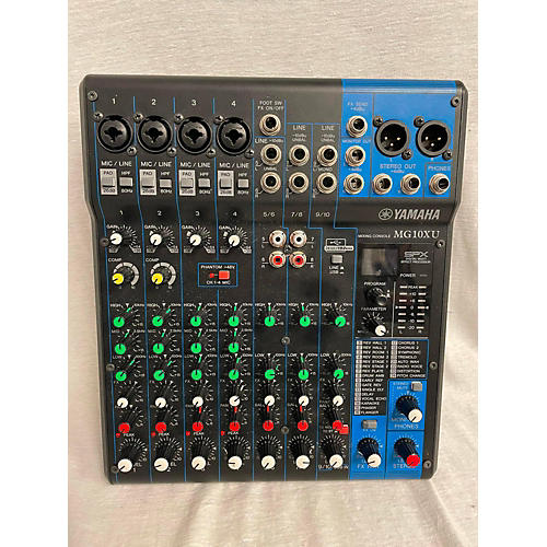 Yamaha Used Yamaha MG10XU 10 Channel Mixer With Effects Unpowered Mixer