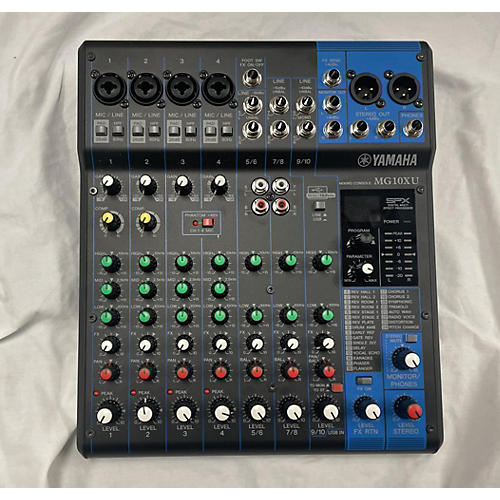 Yamaha Used Yamaha MG10XU 10 Channel Mixer With Effects Unpowered Mixer