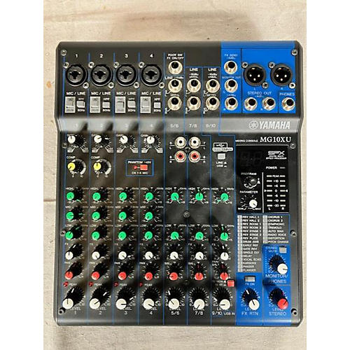 Yamaha Used Yamaha MG10XU 10 Channel Mixer With Effects Unpowered Mixer