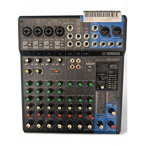 Yamaha Used Yamaha MG10XU 10 Channel Mixer With Effects Unpowered Mixer