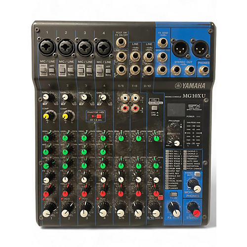 Yamaha Used Yamaha MG10XU 10 Channel Mixer with Effects Unpowered Mixer