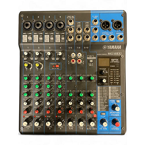 Yamaha Used Yamaha MG10XU 10 Channel Mixer with Effects Unpowered Mixer