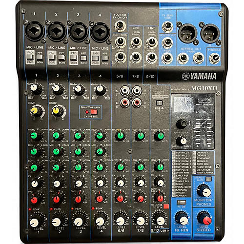 Yamaha Used Yamaha MG10XU 10 Channel Mixer with Effects Unpowered Mixer