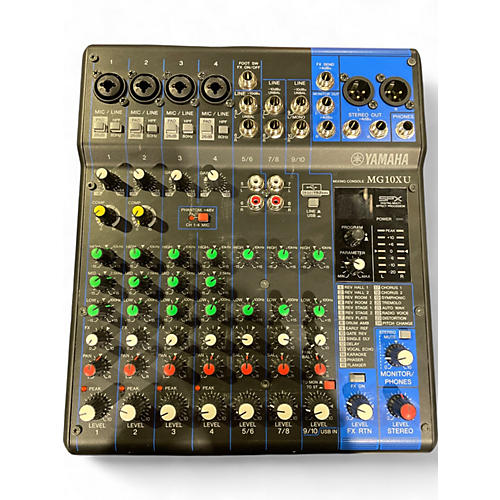 Yamaha Used Yamaha MG10XU 10 Channel Mixer with Effects Unpowered Mixer