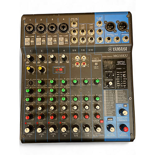 Used Yamaha MG10XU 10 Channel Mixer with Effects Unpowered Mixer