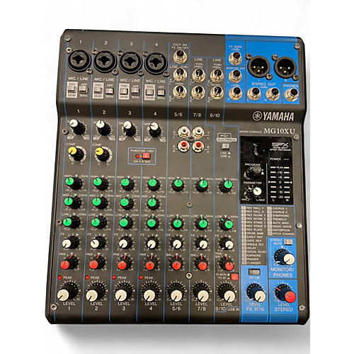 Used Yamaha MG10XU 10 Channel Mixer with Effects Unpowered Mixer
