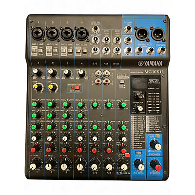 Used Yamaha MG10XU 10 Channel Mixer with Effects Unpowered Mixer