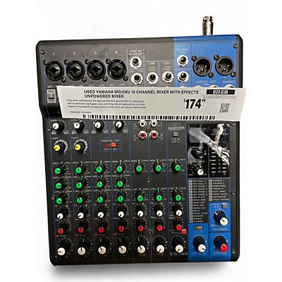 Used Yamaha MG10XU 10 Channel Mixer with Effects Unpowered Mixer
