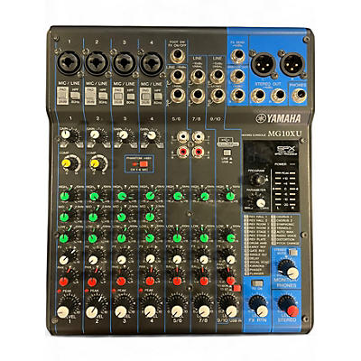 Used Yamaha MG10XU 10 Channel Mixer with Effects Unpowered Mixer
