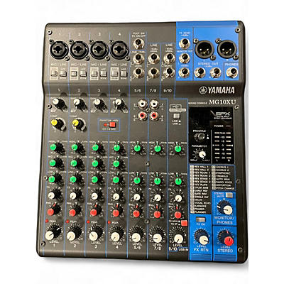Used Yamaha MG10XU 10 Channel Mixer with Effects Unpowered Mixer