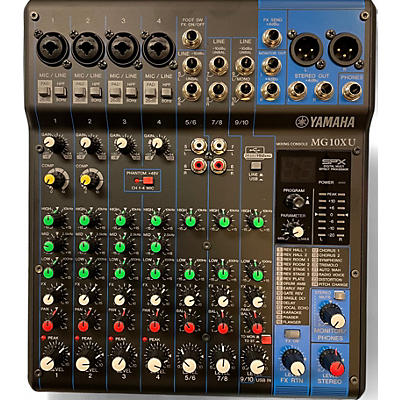 Used Yamaha MG10XU 10 Channel Mixer with Effects Unpowered Mixer
