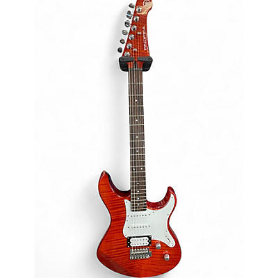 Used Yamaha PAC212VFM TIGER RED Solid Body Electric Guitar