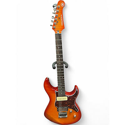 Used Yamaha PAC611HFM AMBER BURST Solid Body Electric Guitar