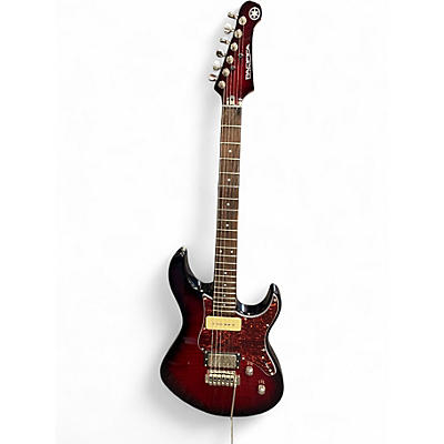 Used Yamaha PAC611VFM Dark Red Burst Solid Body Electric Guitar