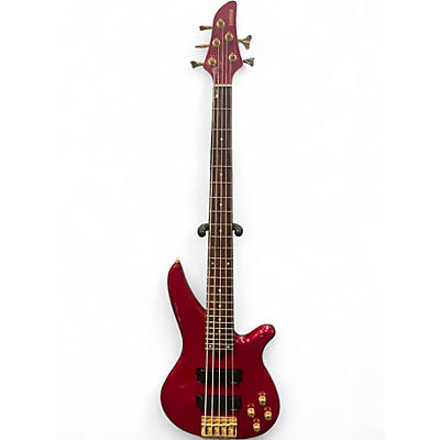 Used Yamaha RBX765 Cherry Red Electric Bass Guitar