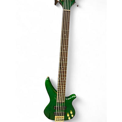 Used Yamaha RBX765A Trans Green Electric Bass Guitar